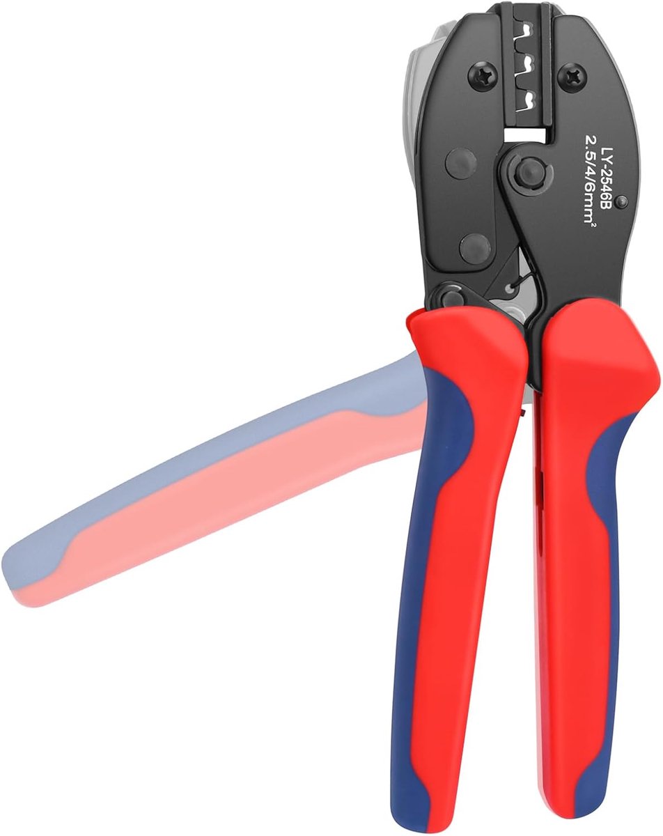 Krimptang 26-10 AWG - voor ratelaansluiting - geschikt voor 2,5-6 mm² - comfortabel in gebruik - ShopVlot