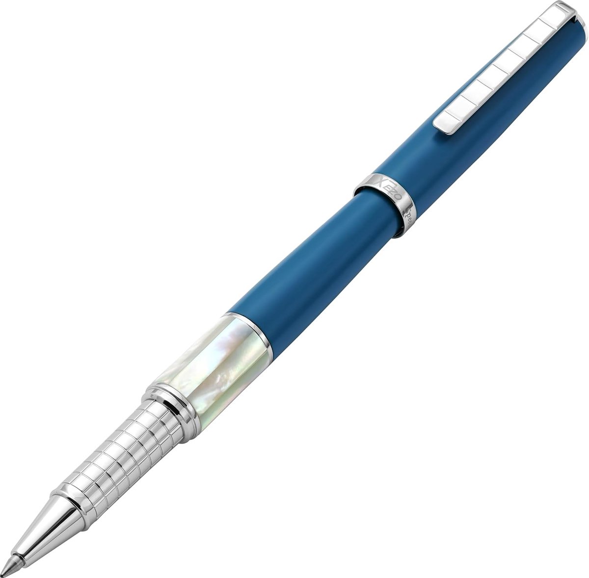 Rollerball pen - matte lapisblauwe afwerking - parelmoer inleg - perfect voor dagelijks gebruik - ShopVlot