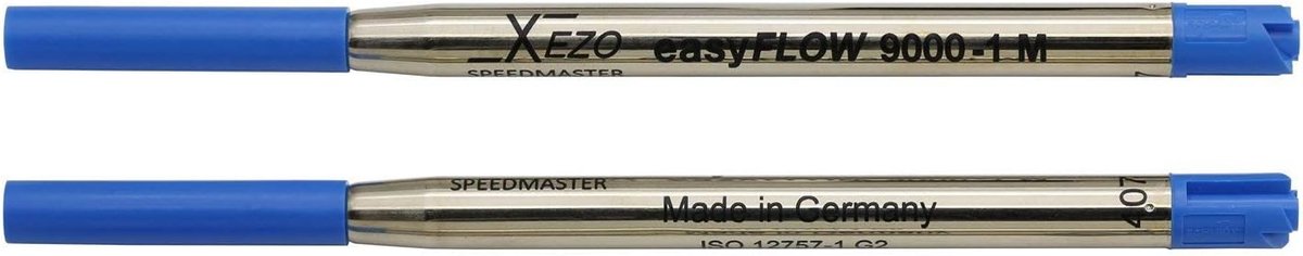 Ballpoint pen navullingen medium - blauwe inkt - 2 stuks - geschikt voor Xezo pennen - ShopVlot