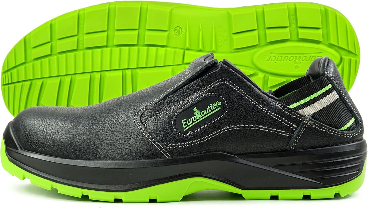 Veiligheidsschoenen maat 44 - Nappa zwart - S1P-SRC - Perfect voor werk - ShopVlot
