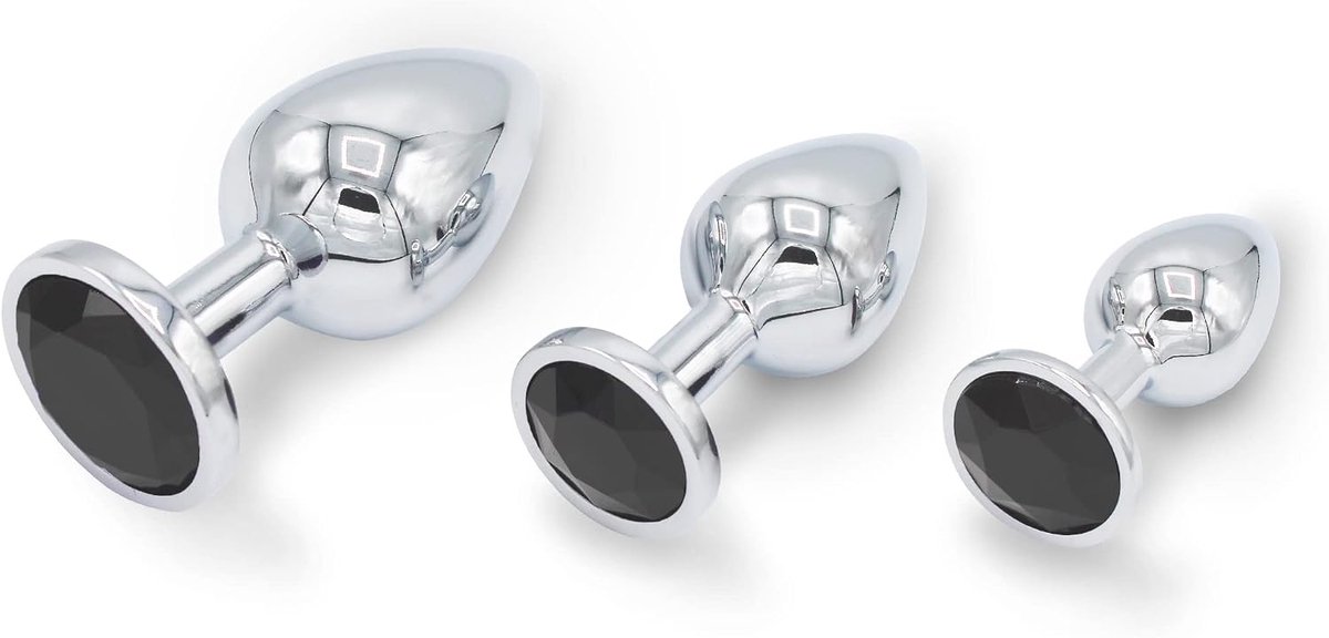 Buttplugs Trio Pack - 3 Maten - RVS - Comfortabel en Hygiënisch - Voor Man en Vrouw - ShopVlot