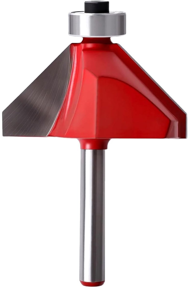 45° frees cutter 6,35 mm - tungsten carbide - voor perfecte hoeken - ideaal voor houtbewerking - ShopVlot
