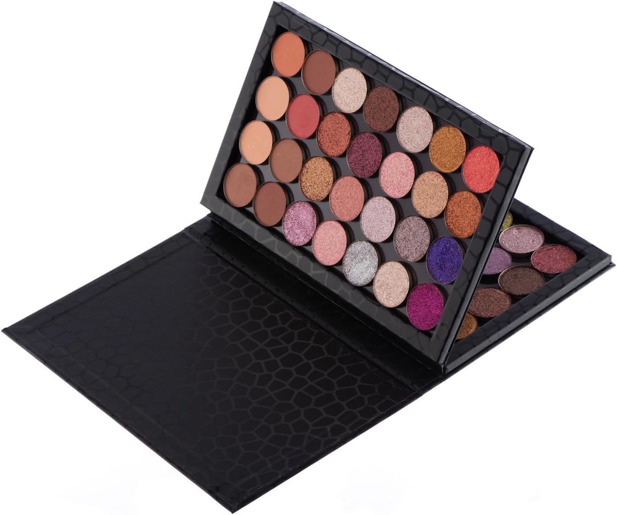 Makeup palette 2-laags - boekvorm - zwart - verzamel je favoriete make-up - ShopVlot
