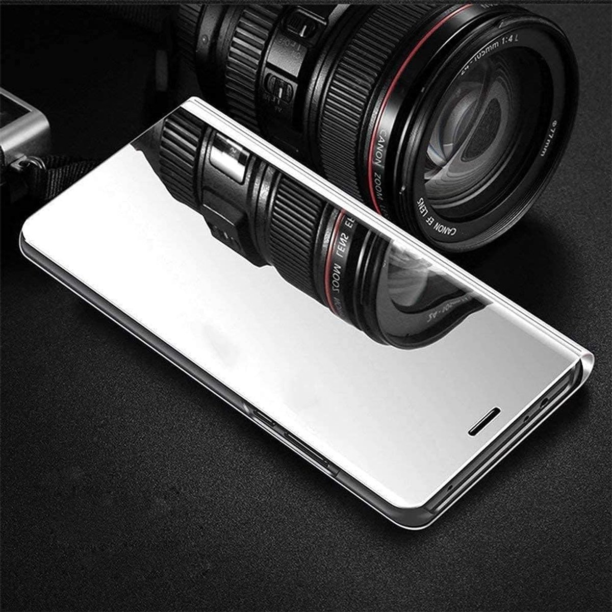 Case voor Honor 400 Lite 5G (6,7 inch) - Deluxe make-uphoes met glittercoating - flipstandaard - ShopVlot