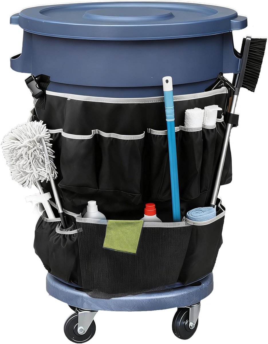 Opbergmand voor Vuilniszakken - Multi-pocket Organizer - 1680D Waterdicht Materiaal - Ideaal voor Schoonmaakaccessoires - ShopVlot