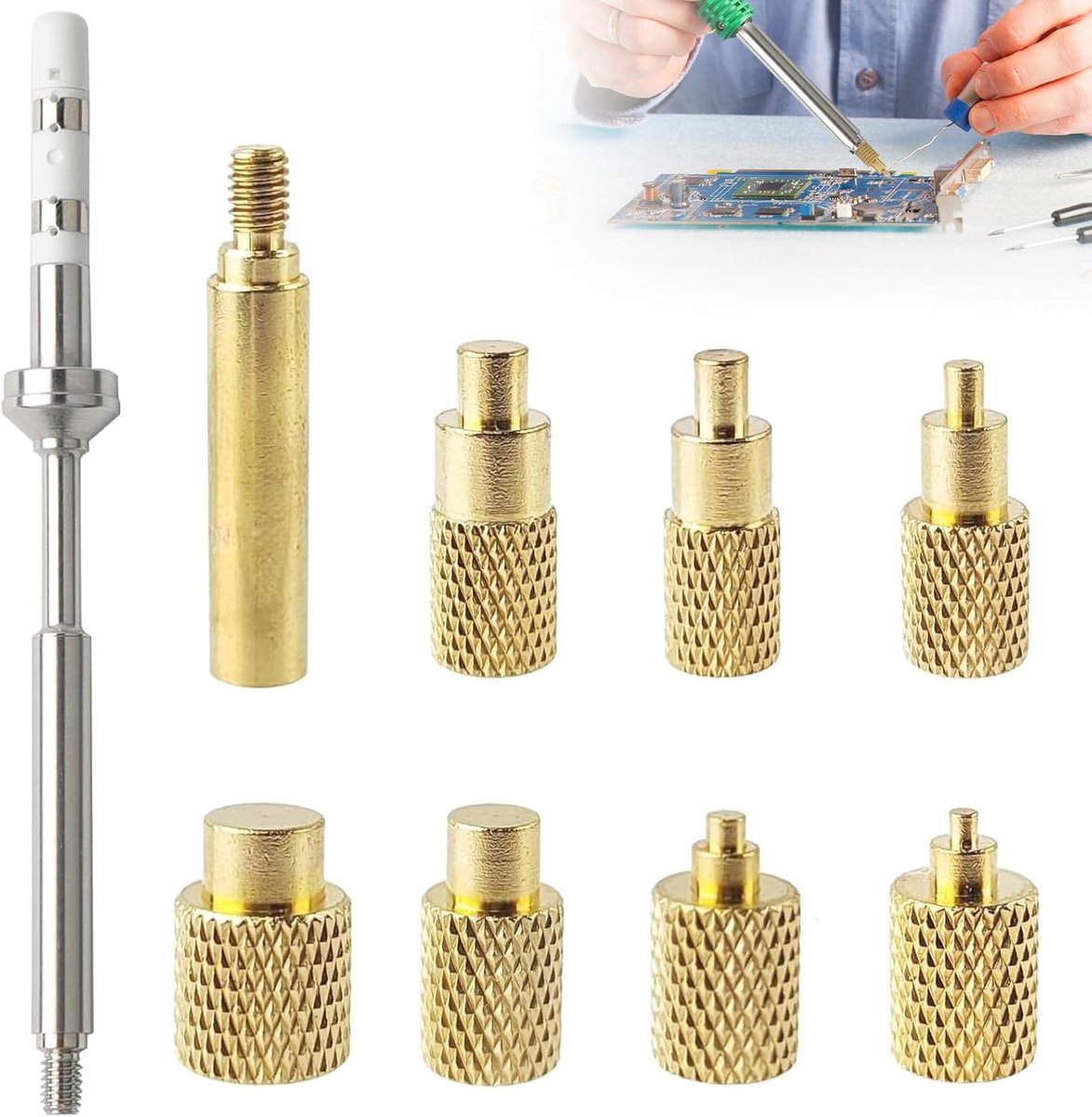 Soldeerpuntenset M2-M8 - messing - universele compatibiliteit - ideaal voor soldeerwerkzaamheden - ShopVlot