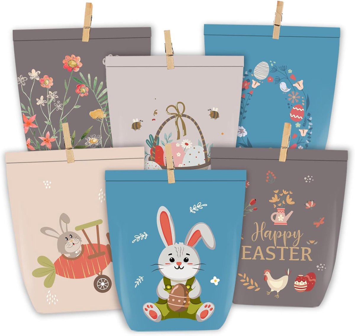 Cadeauzakjes Pasen - Kleurrijk papier - Geschikt voor verrassingen - Perfect voor de feestdagen - ShopVlot