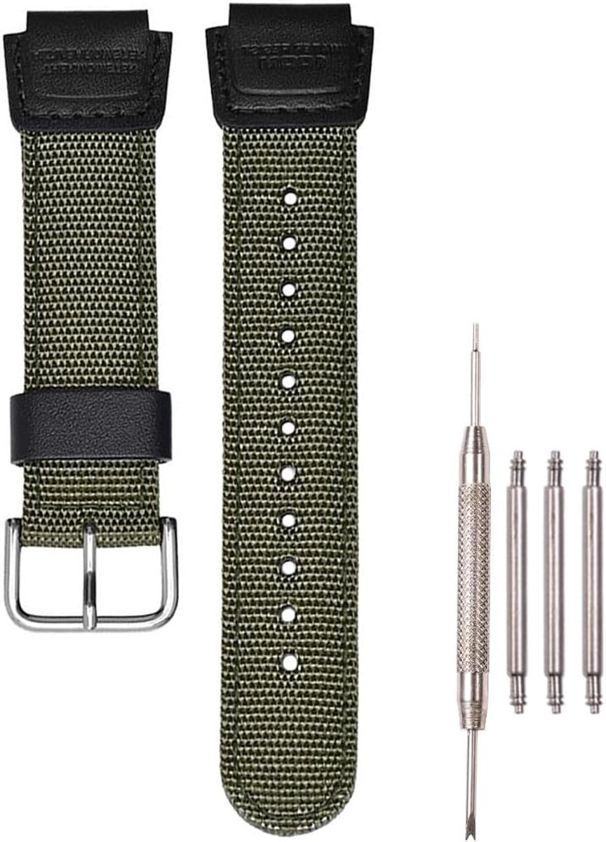 Nylon horlogeband 18mm - armygroen - geweven materiaal - comfortabel voor dagelijks gebruik - ShopVlot