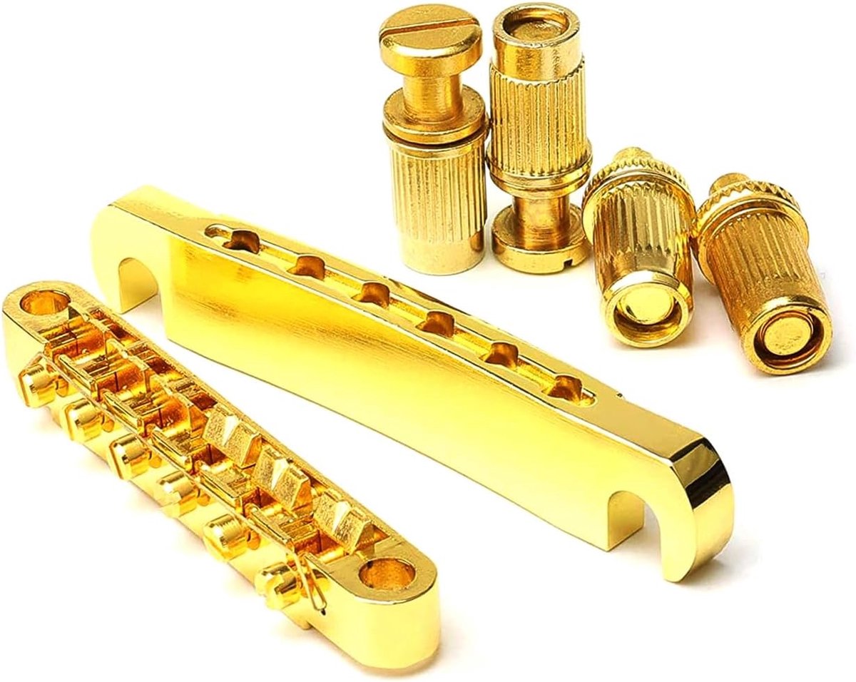 Tune-O-Matic bridge tailpiece - goud - volledig verstelbaar - voor LP SG elektrische gitaar - ShopVlot