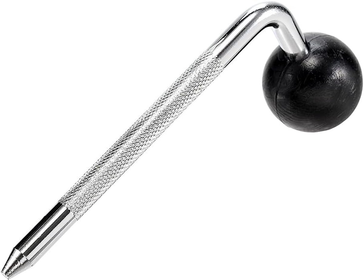 L-rod bal handbel koeienbel klemhouder - metalen handgreep - verstelbaar - geschikt voor drummers - ShopVlot