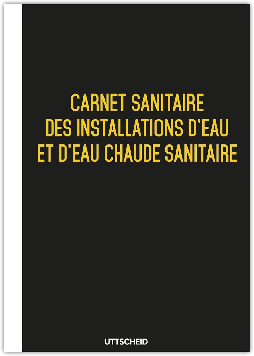 Sanitair notitieboek - monitoring water- en warmwaterinstallaties - voldoet aan Franse wetgeving - ShopVlot