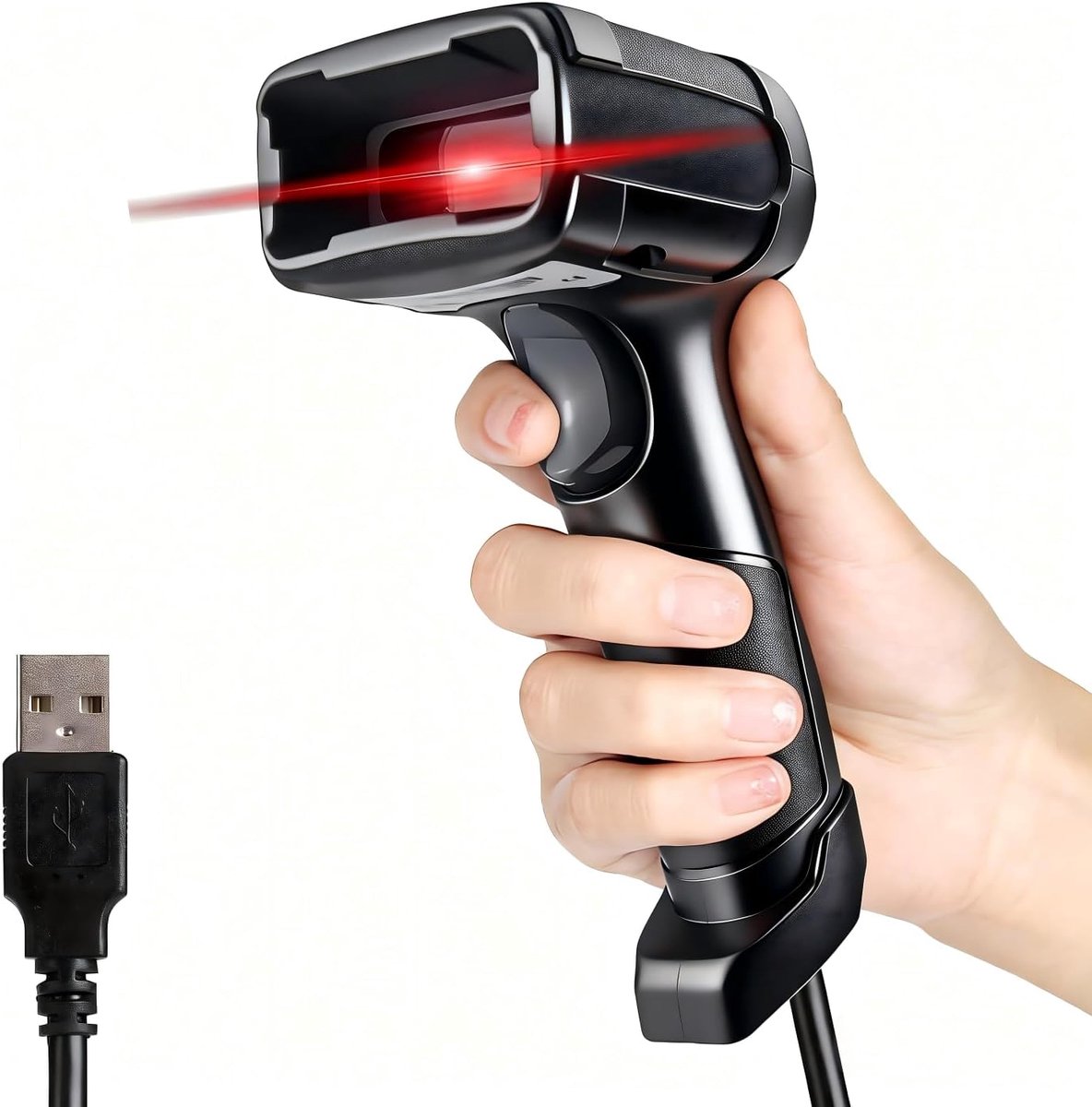 Barcode scanner 2D bedraad - handscanner - leest 1D/2D QR en PDF417 - ideaal voor magazijn en supermarkt - ShopVlot