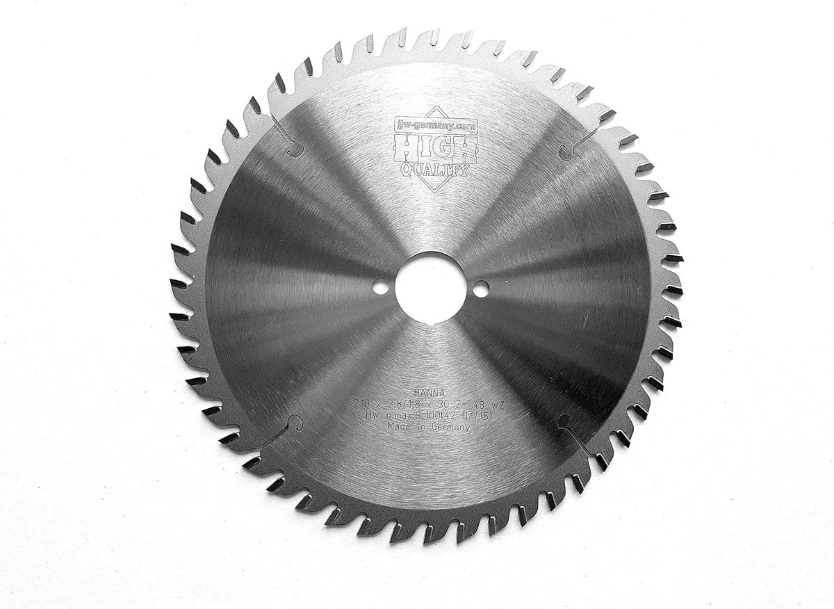 cirkelzaagblad 210 x 30 mm - HM - 48 tanden - hoge kwaliteit - geschikt voor diverse cirkelzagen - ShopVlot