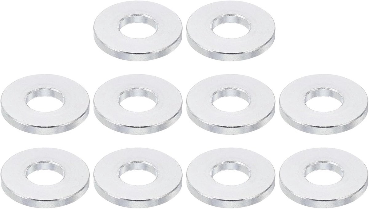 M8 Aluminium Spacers, 10 Stks Metalen Spacer Aluminium 8.5mm ID x 20mm OD x 2.5mm L Aluminium Spacer Schroef Standoff Ronde voor 5/16 "of M8 Schroefbouten
