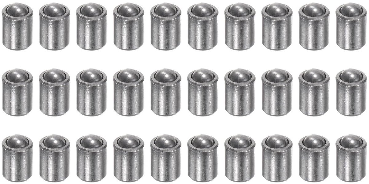 30 stuks kogeldrukstiften, 2 x 3 mm, 304 roestvrij staal, precisie-positioneringskralen, kogelpunt, veerdrukstiften, kogelhengel voor deurmechanische apparaten, klemmen, meubels