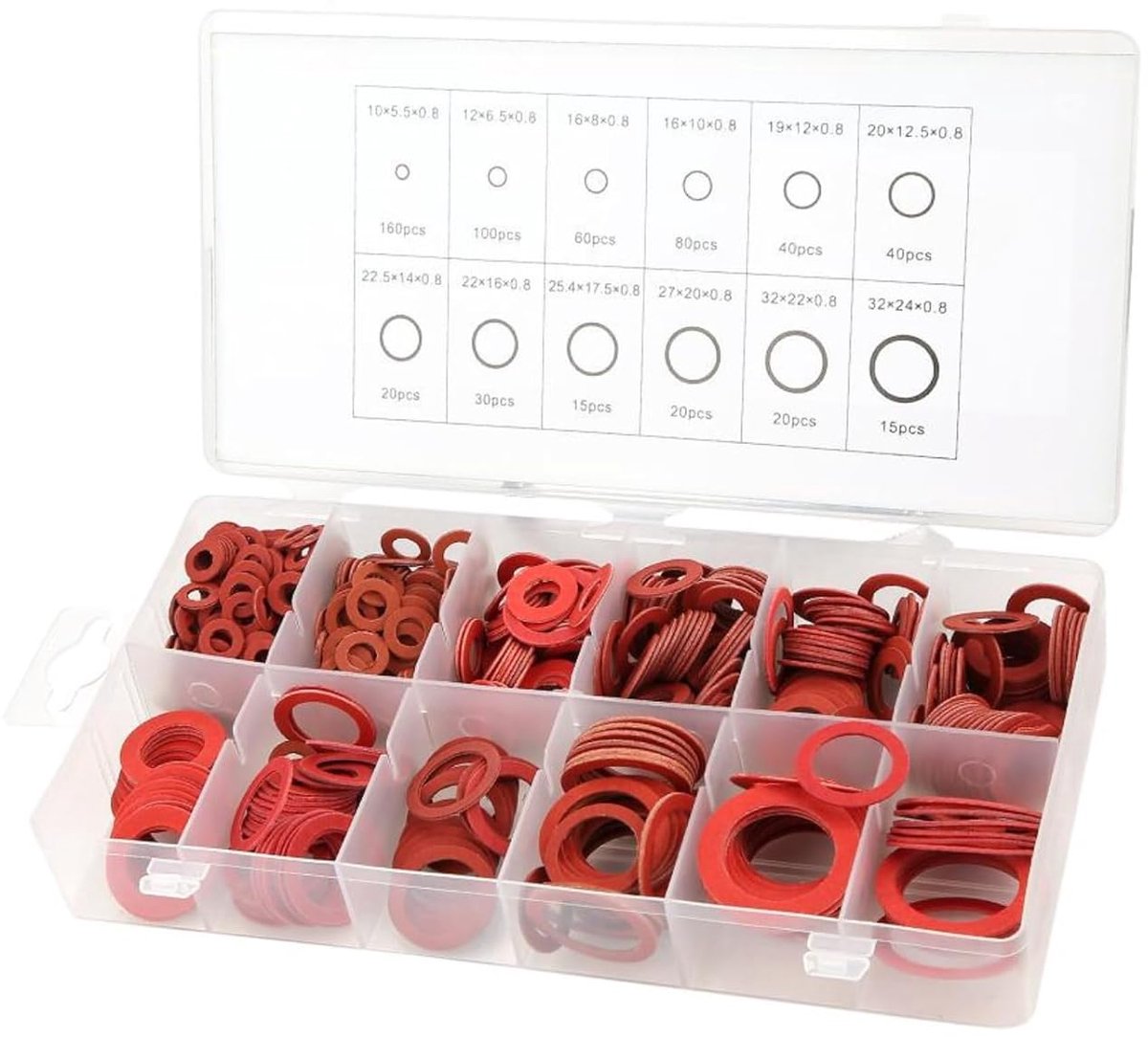 Platte Wasmachines Kit Isolatie Wasmachine Diverse Set met Doos 600 stks (600 stuks)