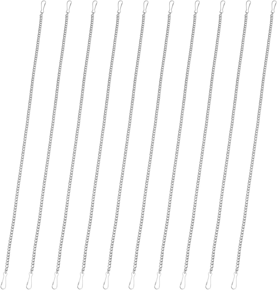 10st Glas-in-Lood Kettingen, 50cm Metaal Ophangketting voor Glas-in-Lood Ramen met Veiligheidshaken voor Raam Muur Tuin Keuken Woonkamer