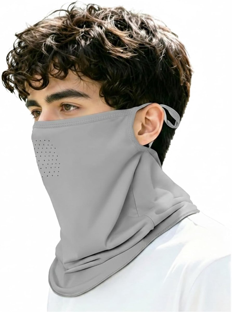 Halsdoek met uv-bescherming, halsdoek als nekwarmer en sjaal, praktische verstelbare colsjaal voor dames, heren, fietsen, wandelen, vissen en outdoor