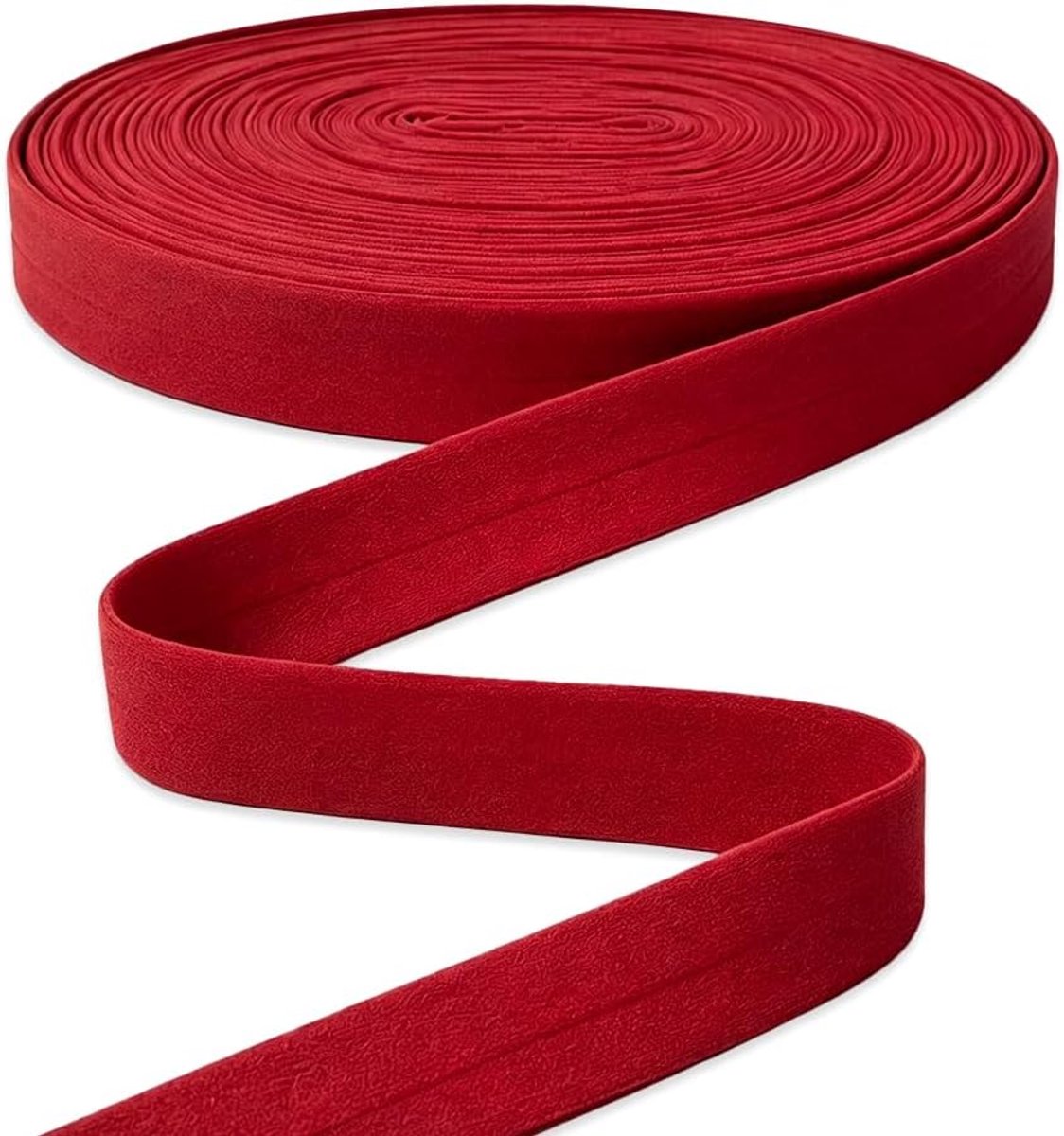 C401-2020 Biasband, jersey, biasband, elastische rand, 20 mm, 20 mm, rood
