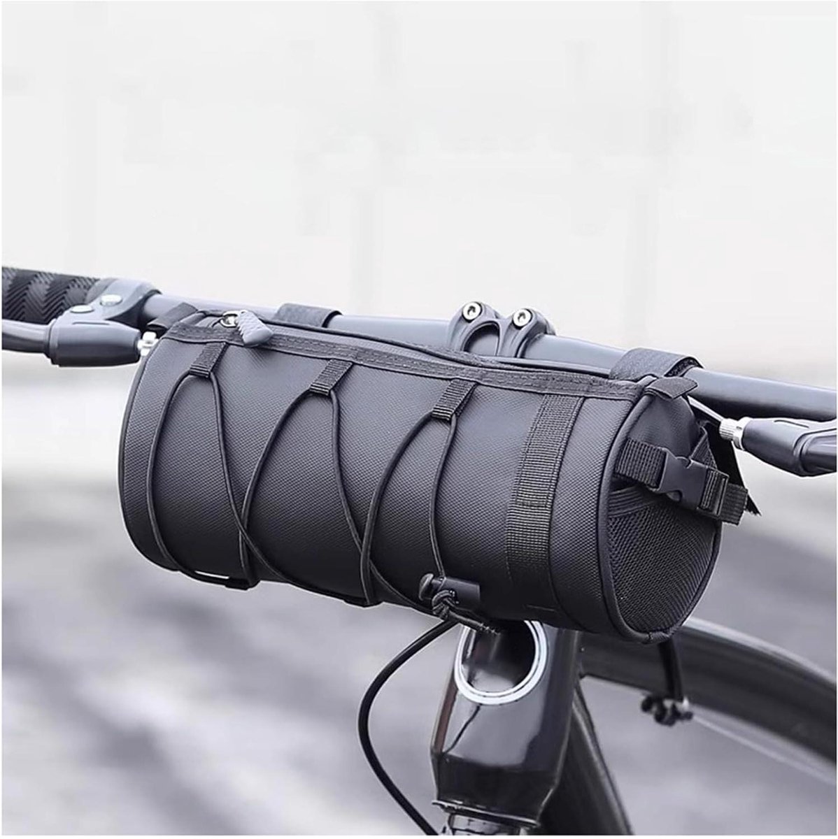 Fietstas Stuurtas - Fietsaccessoire Bagage - Fietsen Reizen - Stabiele Klittenbandbevestiging - 2.5 liter - Zwart