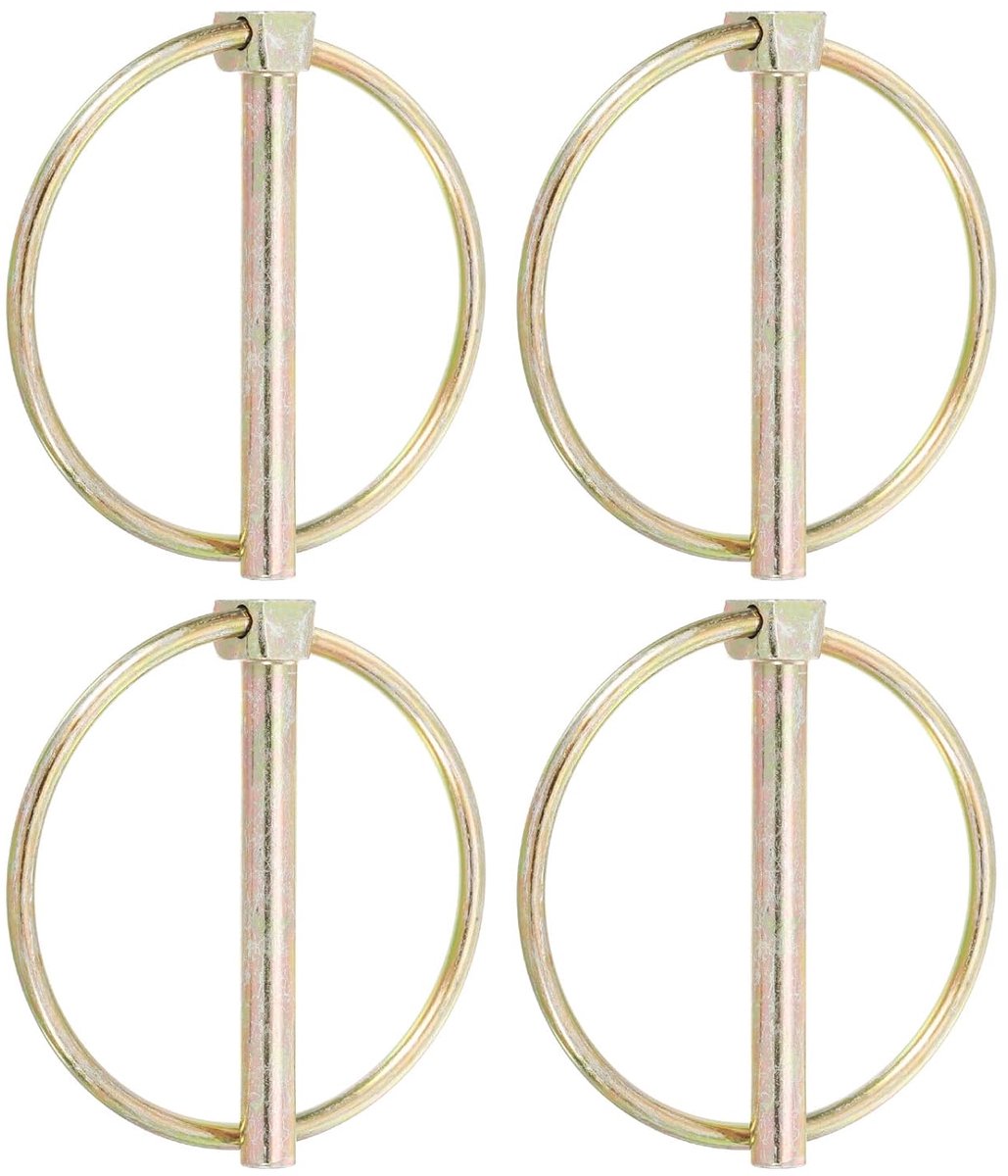 Vergrendelingsbouten 5/16 x 2,76 inch, 4-delige set met steekbouten voor crankbouten, hardware met ring voor aanhangers, landbouwtractoren (8 x 70 mm)