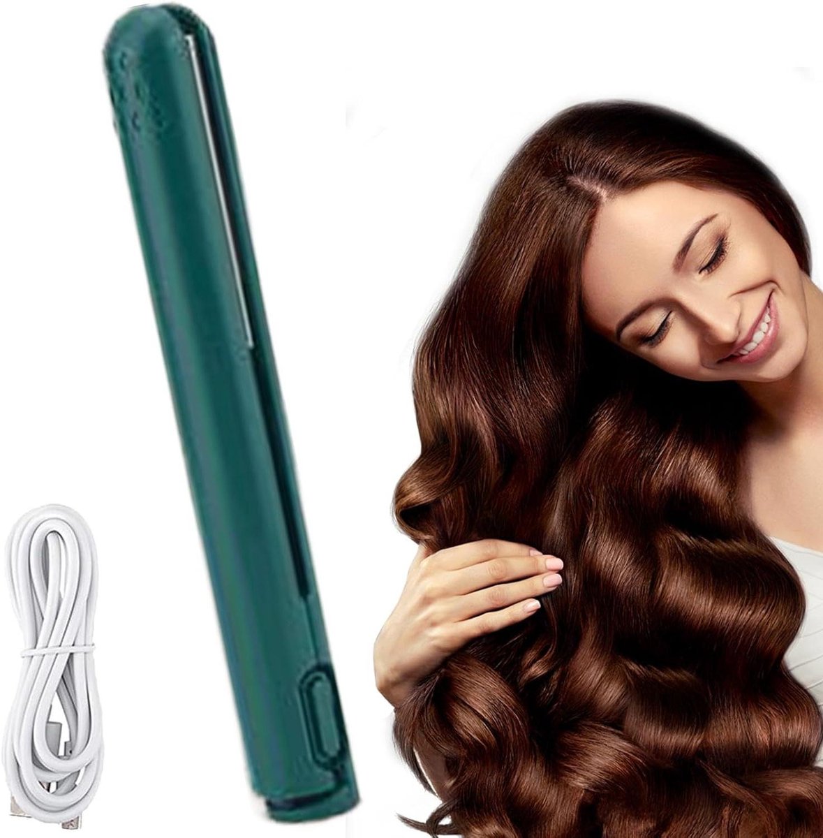 Haarstyling Tool - Stijltang Krultang - Snel Haar Stylen - 2-in-1 Functie - Compact Lichtgewicht - Zwart
