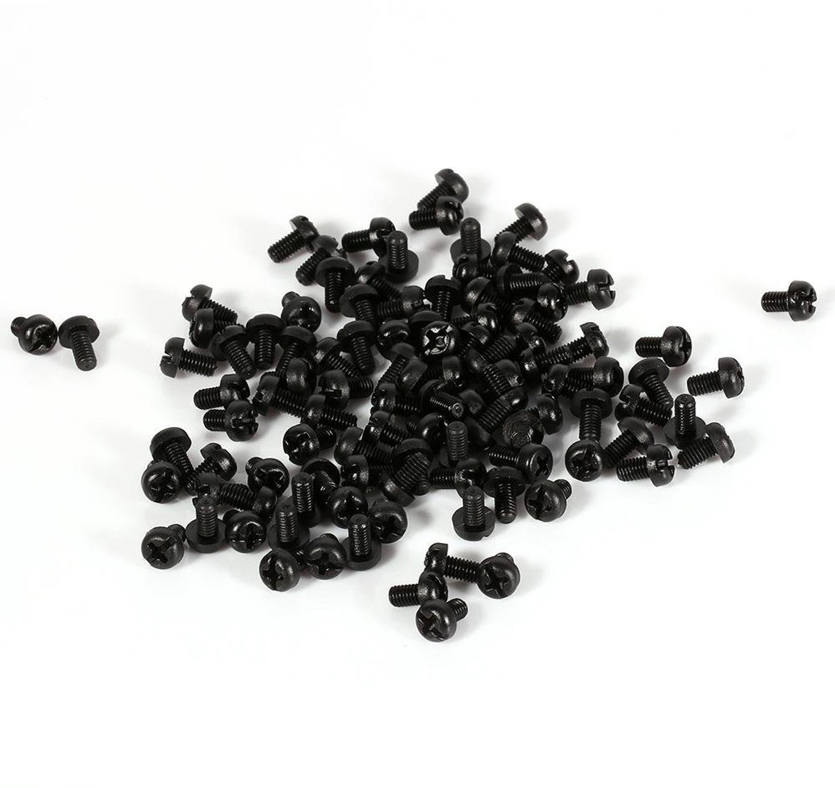 Boutschroeven, M3 Boutmoer Ronde Kop Phillips Nylon Cilindrisch 5 Mm (Zwart)