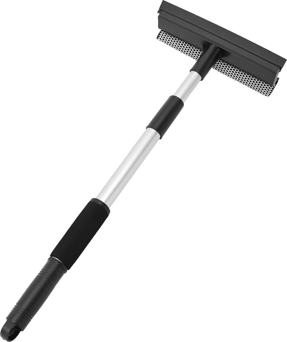 Ruitreiniger 76 cm - telescopische steel - rubberen wisserpunt - voor een helder uitzicht - SnelShoppen