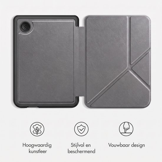 imoshion Ereader Cover / Hoesje Geschikt voor Kobo Clara BW / Kobo Clara Colour - imoshion Origami Bookcase e-reader - Grijs van iMoshion — afbeelding 2