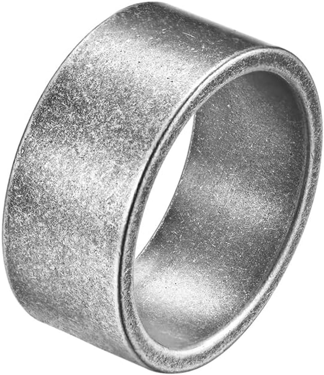 Mannen Vrouwen Roestvrij Staal Brede Band Duim Ring Pijp Cut Plain Platte Top Ringen Comfort Fit