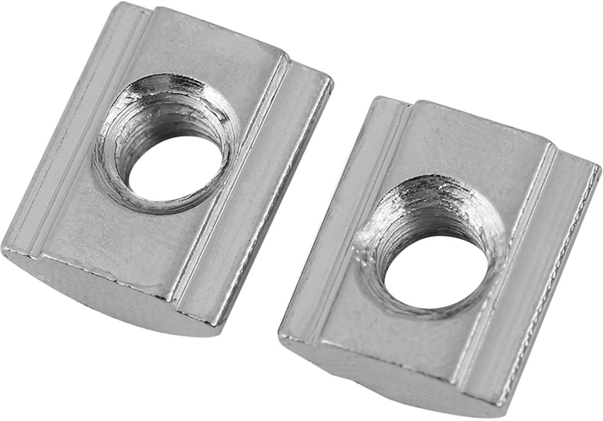 Pakket van 50 stuks EU20-M4 M5 M6 Gecoate koolstofstaal schuifgleufsteen voor aluminium profiel accessoires (EU20-M5)