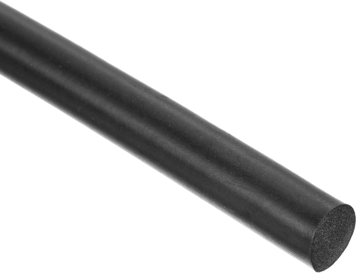 Voegenvulprofiel siliconen afdichtsnoer 15 mm OD 2,5 m 8ft voegafdichtband rond koord sponsrubber voegenafdichtsnoer voor lagers, schuimbuisisolatie, afdichting raamvoegen, zwart