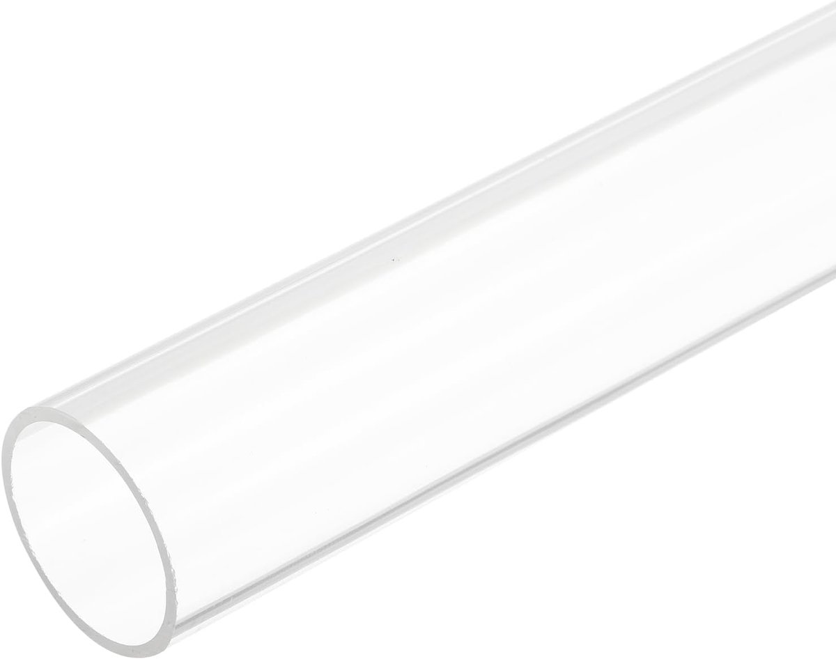 Transparante pvc-buis, 2 stuks, binnendiameter 28 mm, diameter 32 mm, lengte 350 mm, acryl kunststof buis voor lampbouw, staande lampen, meubels