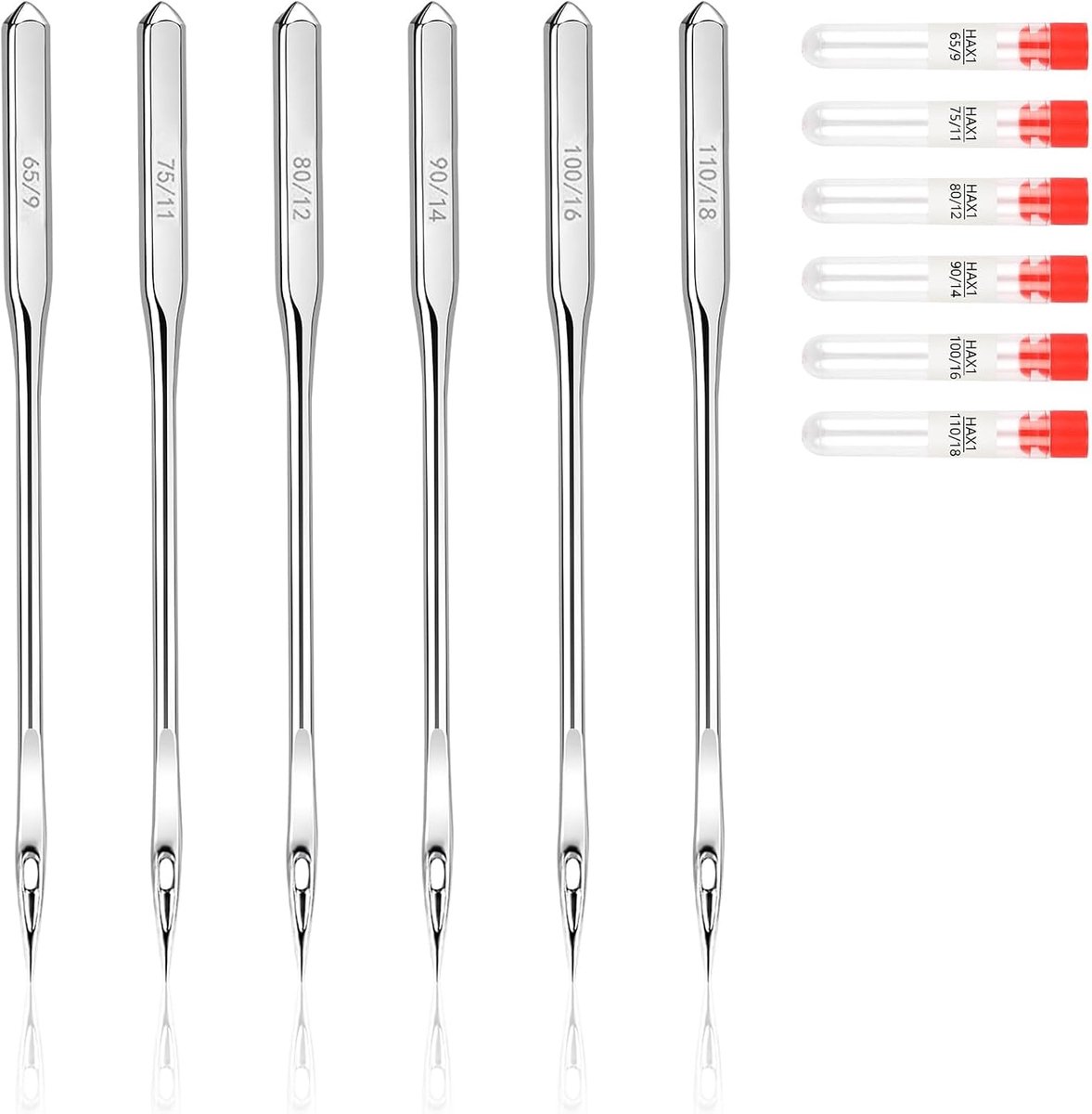 Naaimachinenaalden, 7 x 1,5 x 2 cm, naaimachine-eenheden in 6 grof, accessoires voor huishoudelijke machines, verschillende stoffen