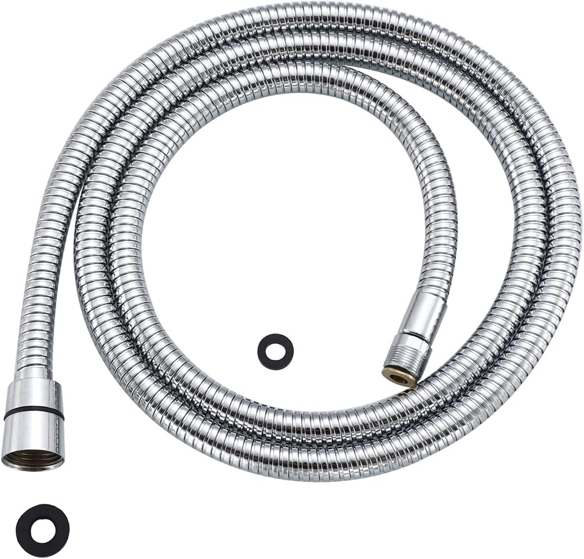118-Inch of 300CM Pull Down Sink Kraan Vervanging Trek Spray Hoofd Slang Roestvrij Staal (Galvaniseren, 3 meter)