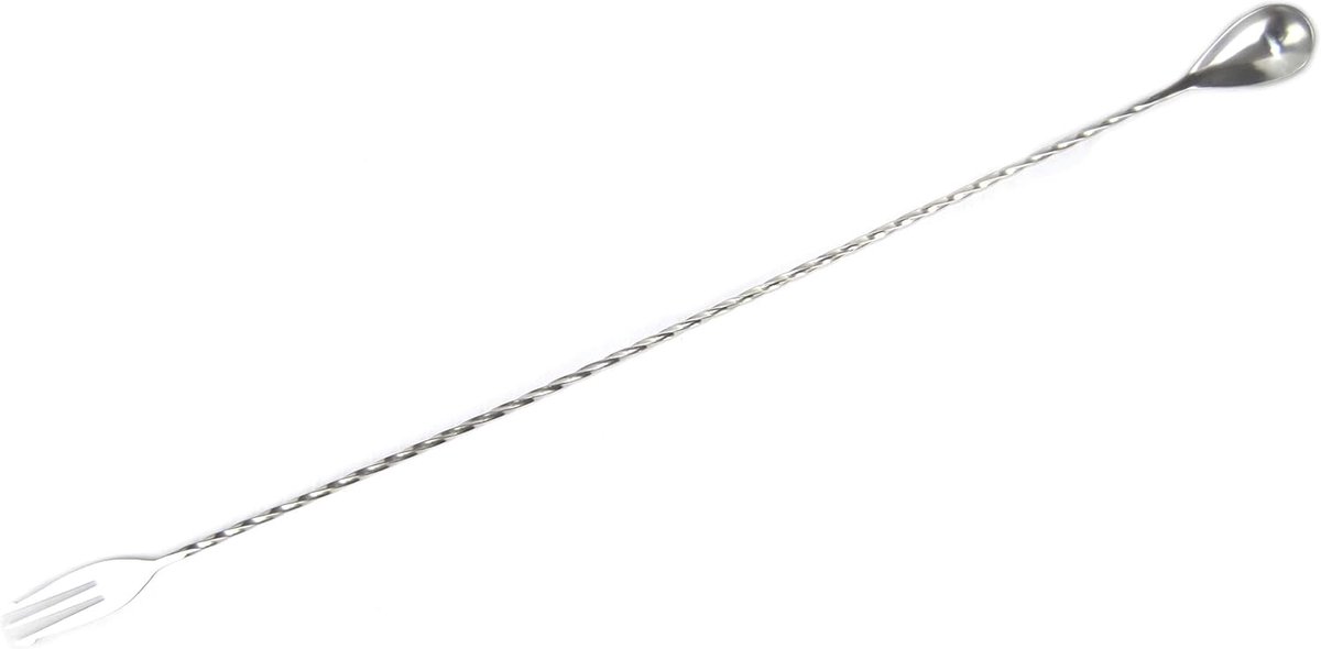 Menglepel met drietand 50 cm roestvrij staal bar en cocktail (per set van 1-2 en 5 stuks) (2 stuks)