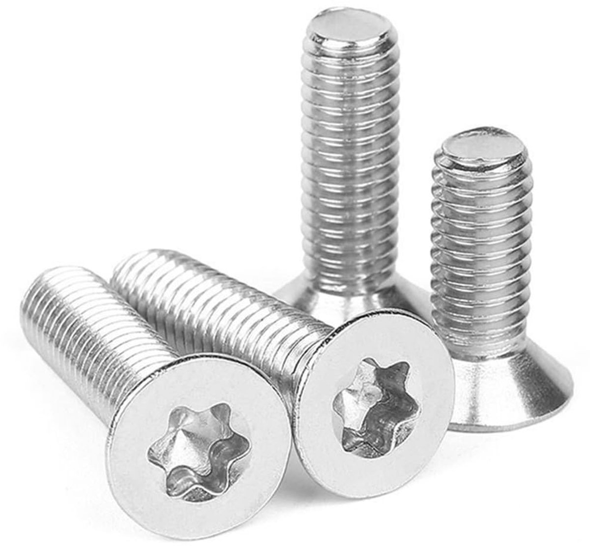 5 stuks verzonken schroeven Torx - M8 x 50 mm platte kopschroeven van roestvrij staal 304 metalen schroef volledige schroefdraad