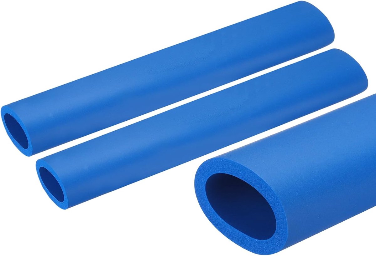2 stuks schuimrubberen slang voor handgreep, isolatie van buizen, 30 mm (1-3/16 inch) Id 42 mm Od 0,25 m lengte blauw