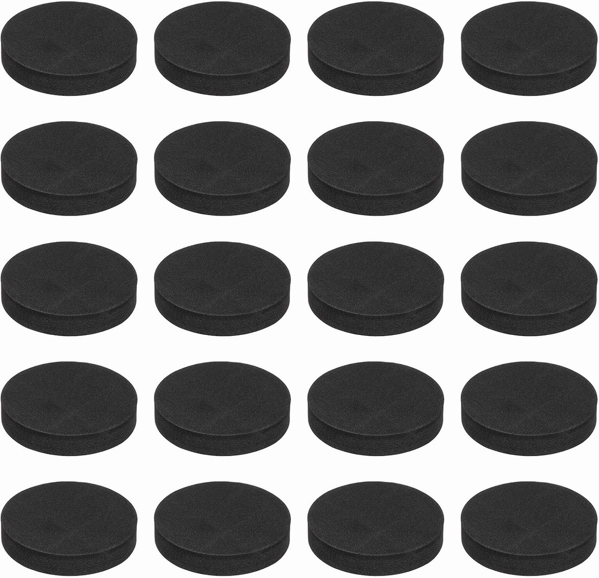 Isolatiepads voor eenzijdige luidspreker, 50 mm x 10 mm, antislip basis van schuim, schokabsorberend, ondersteuning voor versterker, mat, zwart