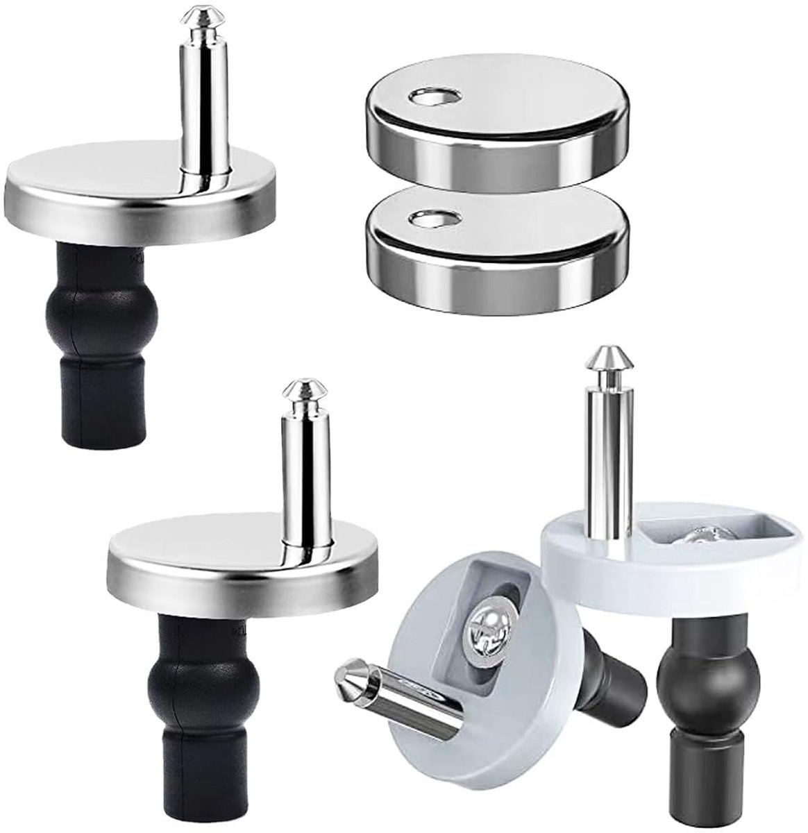 2 stuks wc-brilbevestiging, universele toiletdekselbevestiging, wc-brilhouder, toiletbril schroeven, schroeven van het toiletdeksel voor de meeste toiletten