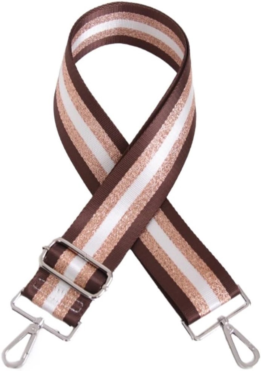 Tasriemen om te wisselen, 5 cm brede riem voor tassen, in lengte verstelbare 78-135 cm schouderriem, doe-het-zelf accessoires voor tas, schoudertas, schouderriem, zilveren gesp,