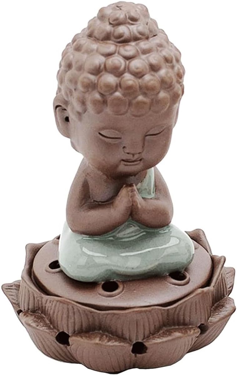 Zittend Lotus Shami Wierookbrander Sandelhout Wierookbrander Boeddha Ornament Keramische aromatherapiebrander