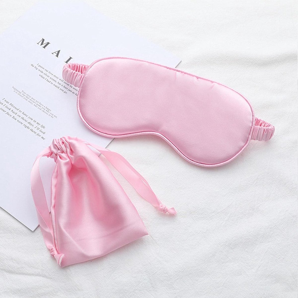 Zijde Nacht Oogmasker, Volwassen Vrouwen Mannen met Blackout Oog Masker Reizen Ontspannend Oogmasker Glad Masker