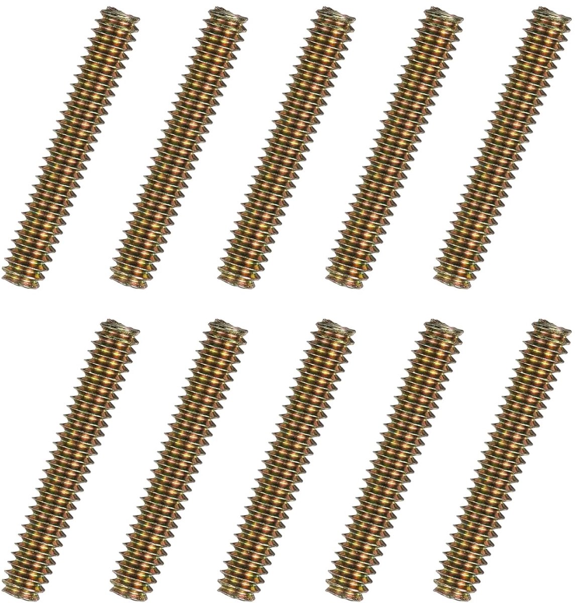 12 stuks schroeven met volledige schroefdraad, 1/4 x 1-1/2 inch, alle schroefdraadpennen, lange schroefdraadschroeven, koolstofstaal voor meubels, leuning, montage, bevestiging, aansluiting,