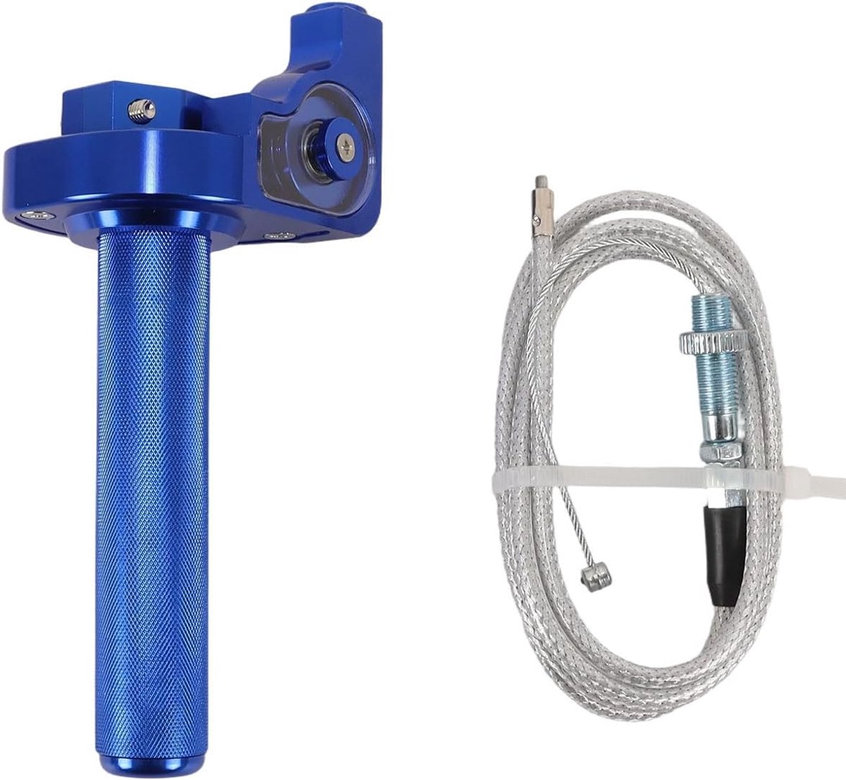Gasgreep motorfiets 22 mm CNC aluminium Quick Twister met gaskabel voor CRF50 70 110 IRBIS 125 250 (blauw)