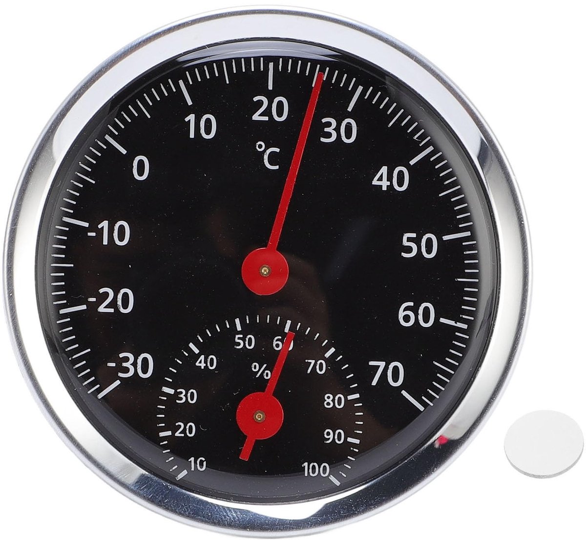Buitenthermometer 4 inch - Analoge hygrometer - Temperatuur- en vochtigheidsmonitor - Ideaal voor wand of tafel - SnelShoppen