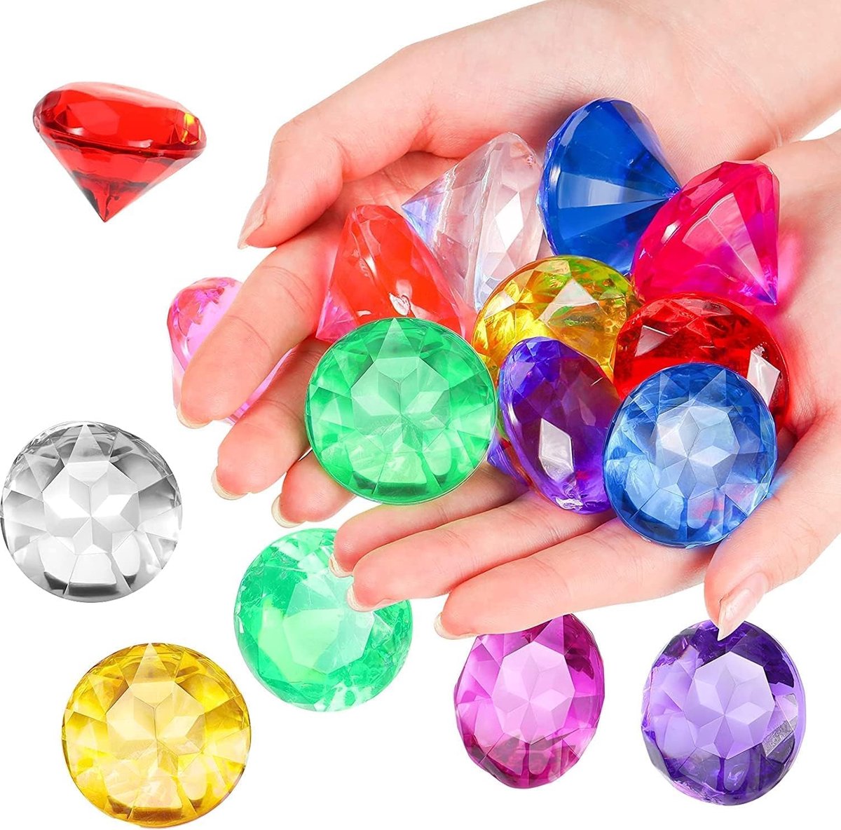30 stuks acryl strasssteentjes 30 mm transparante acryl strasssteentjes voor bruiloftsdecoratie, vazenvulling, tafeldecoratie