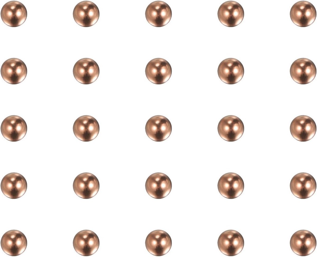 200 stuks 2,5 mm precisie massief koper kogellagers voor lagerventielen decoratie