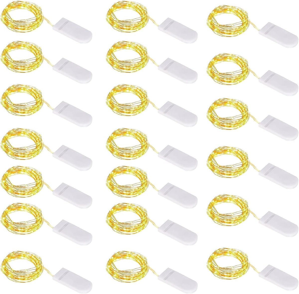 Led-lichtsnoer, werkt op batterijen, 1 m, 10 leds, mini-lamp, koperdraad, warmwit, koperdraad, waterdicht, decoratieve lichtketting voor buiten en binnen, feest, bruiloft, thuis (20)