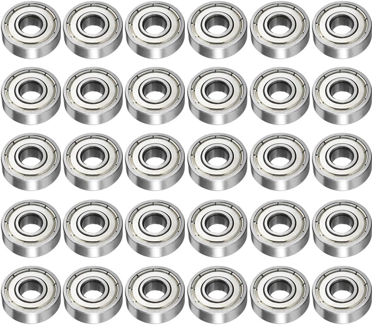 Lagers Double Shielded 608 ZZ kleine skateboard-kogellagers miniatuur groefkogellagers koolstofstaal kogellagers voor skateboards, scooters, inline skates (8 mm x 22 mm x 7